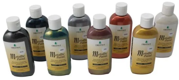 Chestnut Acrylfarbe Metallische Farben 100 ml - Weiß