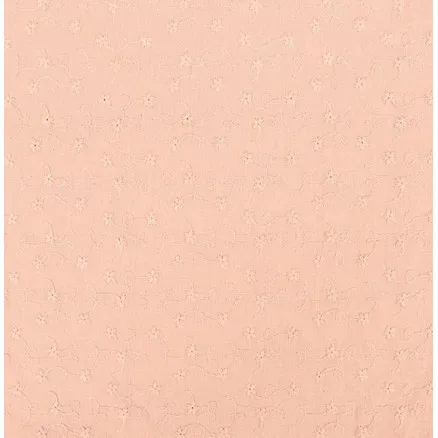 Baumwollstoff m/Stickerei 135cm 1613 Lachsrosa - 50cm