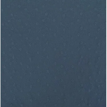 Baumwollstoff m/Stickerei 135cm 1107 Dunkelblau - 50cm