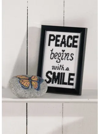 Permin Stickset Aida Peace 9x14cm