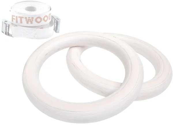 FitWood ULPU MINI Turnringe 25mm - Glazing Oberfläche / Weißer Gurt