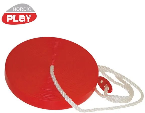Nordic Play Tellerschaukel mit Seil, rot