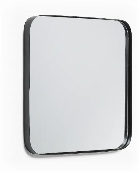 Marco, Wandspiegel, schwarz, H40x40x3 cm